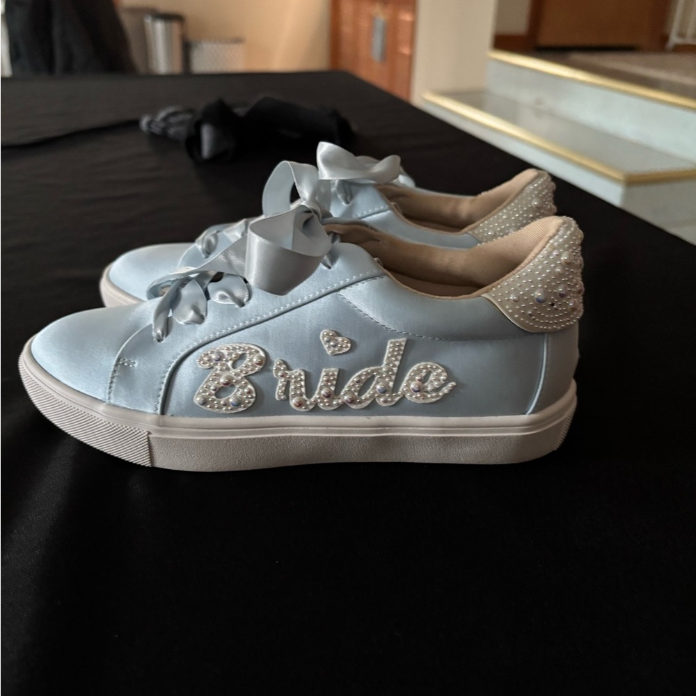Betsey Johnson Light Blue Bride Sneakers